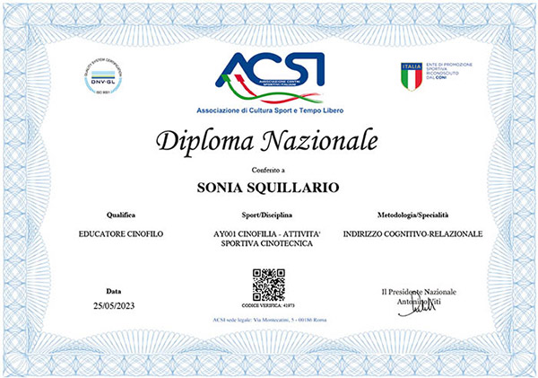 Diploma dog sitter biella Diploma dog sitter biella