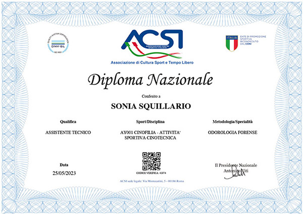 Diploma Educatrice Cinofila biella 3 Diploma Educatrice Cinofila biella 3