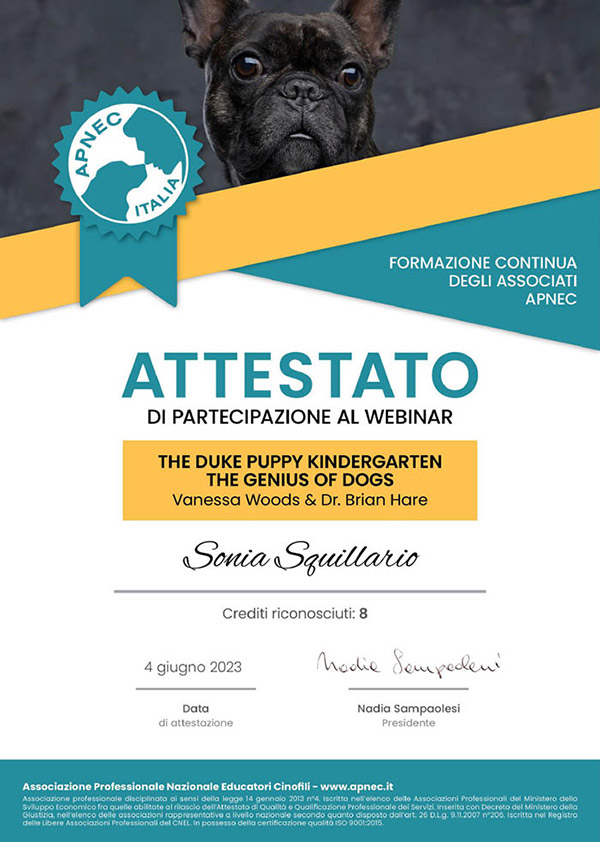 Attestato odorologia biella Attestato odorologia biella